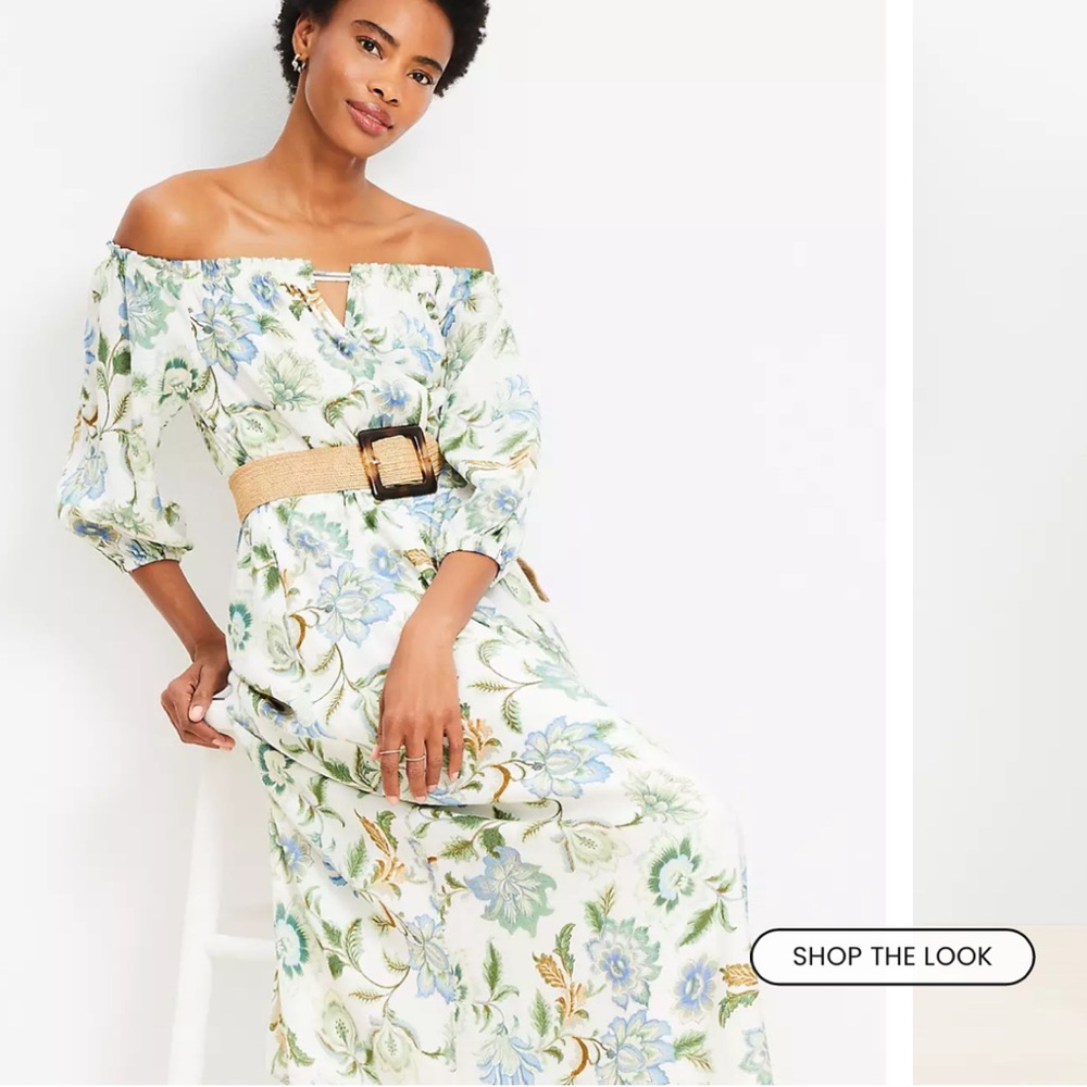 Floral Off-Shoulder Maxi Dress